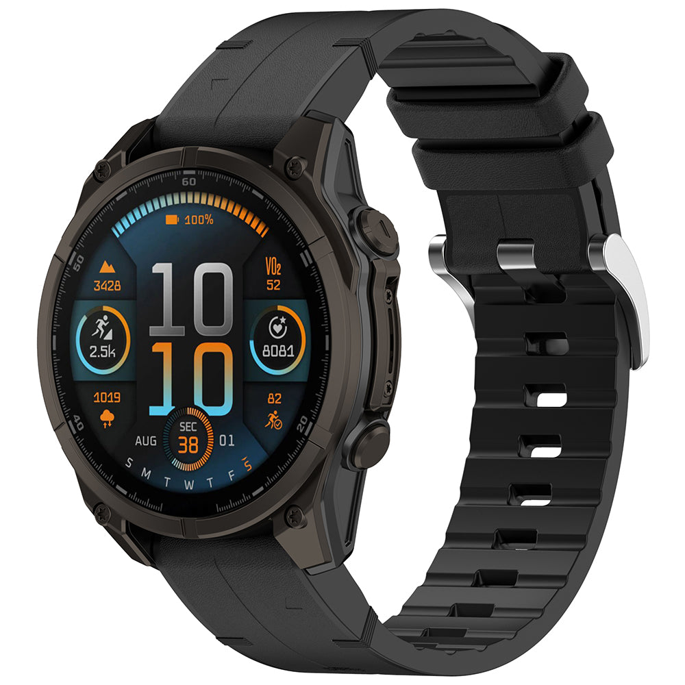Techsuit W071 rem til Garmin Watch Fenix Series, 26mm, Sort