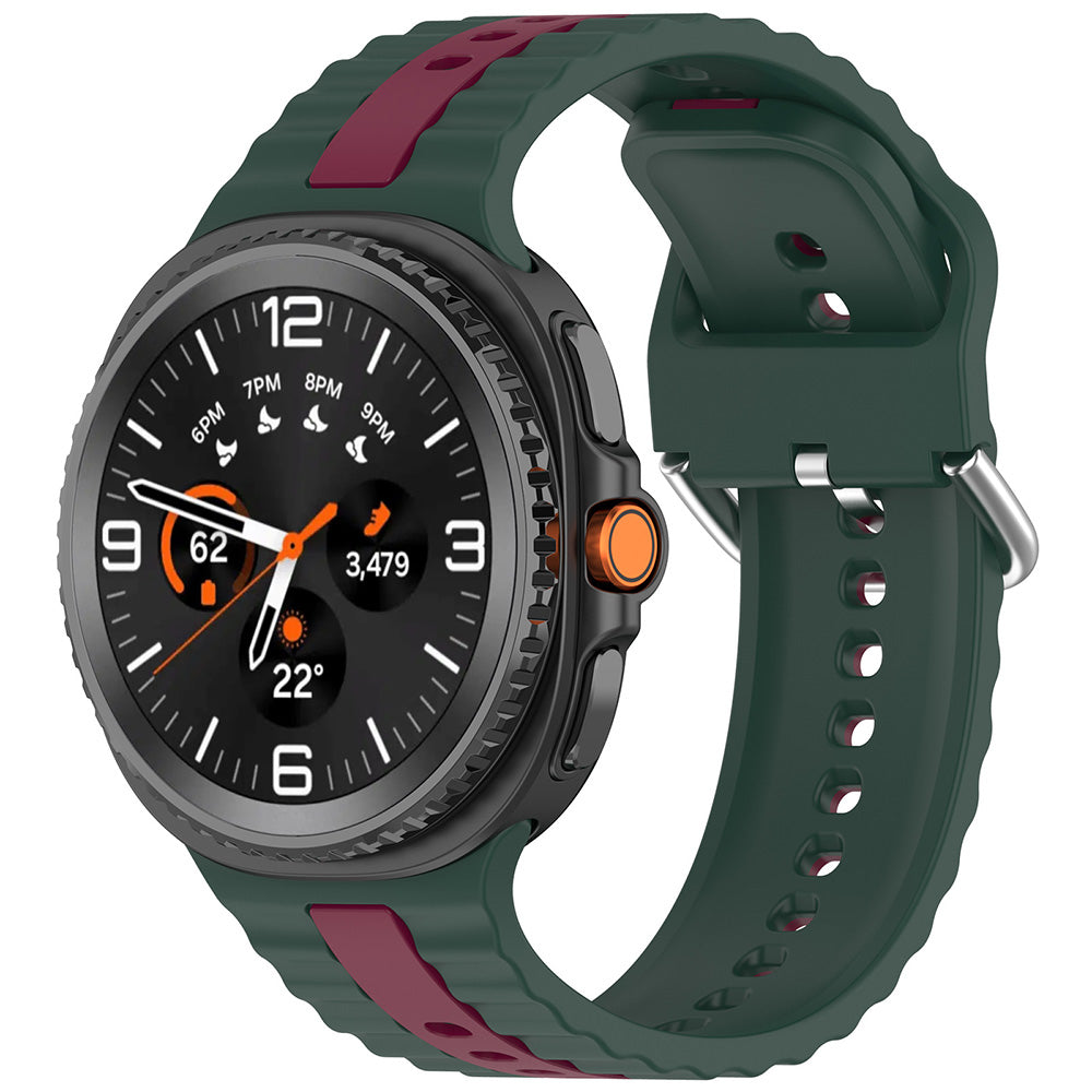 Techsuit W078 rem til Samsung Galaxy Watch 8 Classic / Watch8 44mm / Watch 8 40mm, Mørkegrøn