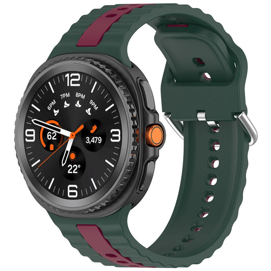 Techsuit W078 rem til Samsung Galaxy Watch 8 Classic / Watch8 44mm / Watch 8 40mm, Mørkegrøn