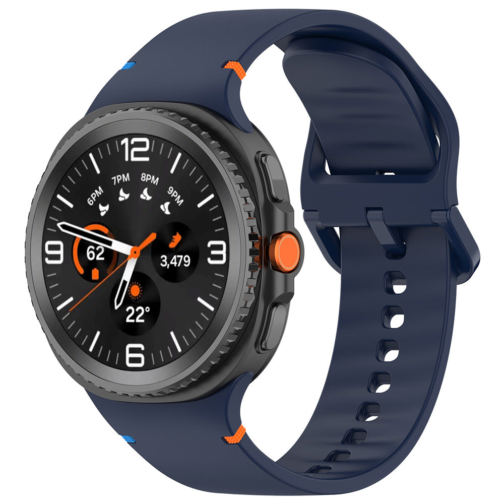 Techsuit W079 rem til Samsung Galaxy Watch 8 Classic / Watch8 44mm / Watch 8 40mm, Marineblå