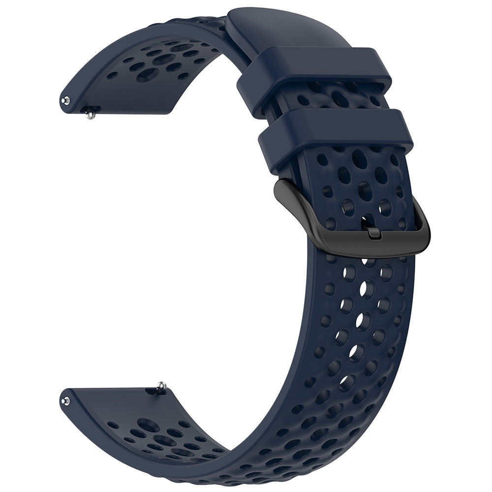 Techsuit W083 rem til Amazfit Watch / Samsung Watch Series, 22mm, Marineblå