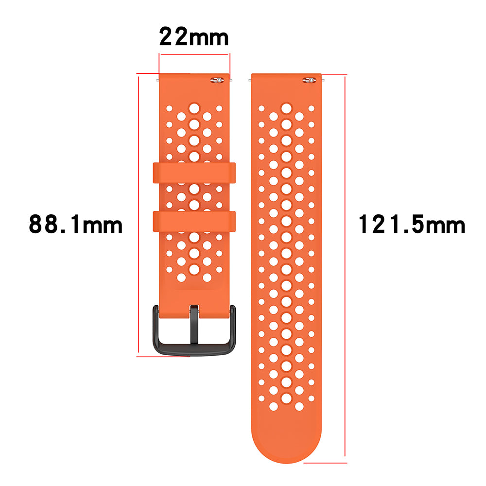 Techsuit W083 rem til Amazfit Watch / Samsung Watch Series, 22mm, Marineblå