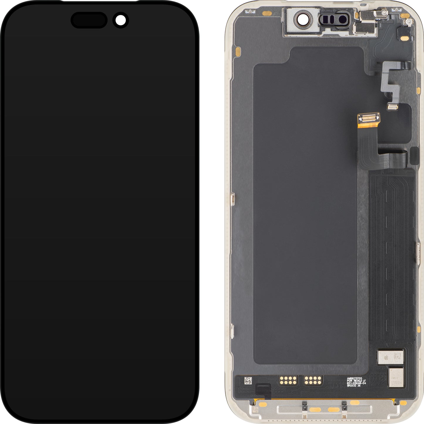 Display med Touchscreen til Apple iPhone 17 Pro, med Ramme, Sort, Servicepakke 661-56125