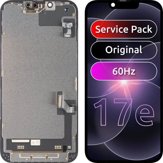 Touchscreen-display Apple iPhone 17e, med ramme, sort, Service Pack 661-60211