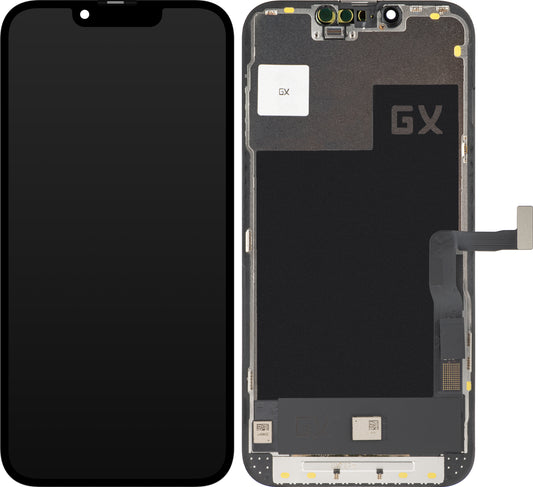 Touchscreen Display GX til Apple iPhone 13 Pro, med ramme, OLED IC Movable Version, Sort