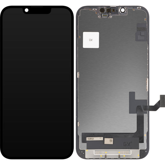 Touchscreen Display GX til Apple iPhone 14, med ramme, OLED-version, sort