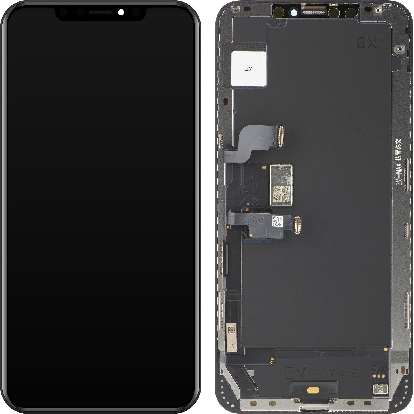 GX Touchscreen Display til Apple iPhone XS Max, med ramme, OLED-version, sort