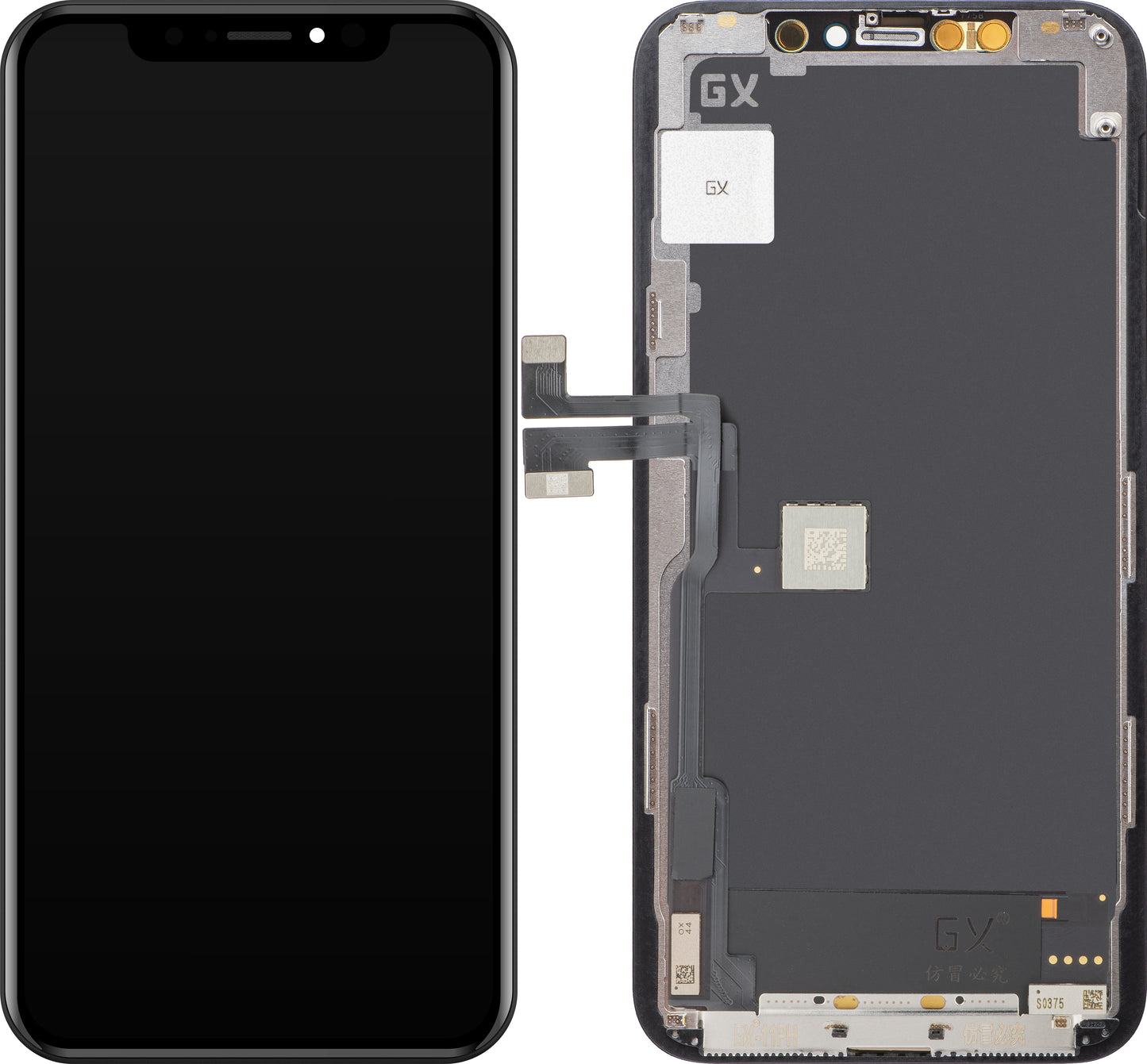 Touchscreen Display GX til Apple iPhone 11 Pro, med ramme, OLED IC Movable Version, Sort