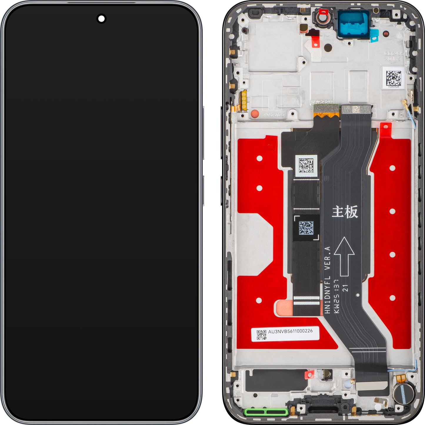 Display med Touchscreen Honor 400, med Ramme, Sort (Midnight Black), Service Pack 0235APNR