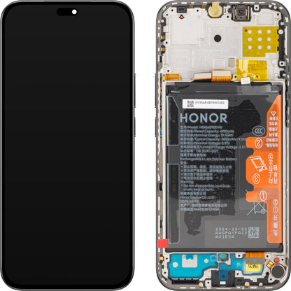 Display med Touchscreen Honor X8c, med Ramme og Batteri, Sort (Midnight Black), Servicepakke 0235AMXP