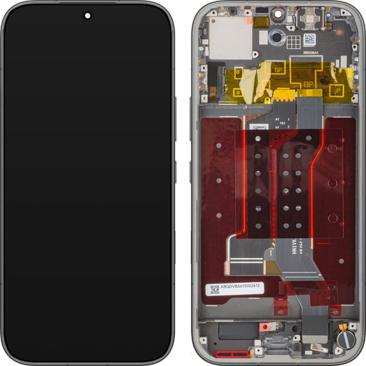 Display med touchscreen Honor 600 Pro, med ramme, sort, servicepakke 0235ATTU