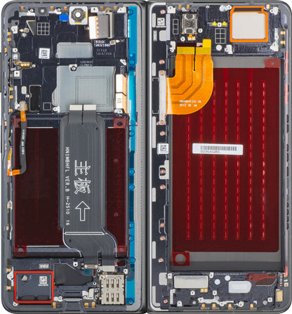 Display med Touchscreen Honor Magic V5, med Ramme, Sub Inner, Sort, Service Pack 0235AQBS