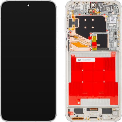 Display med Touchscreen Huawei Pura 80 Pro, med Ramme, Hvid (Glazed White), Service Pack 02357EFD