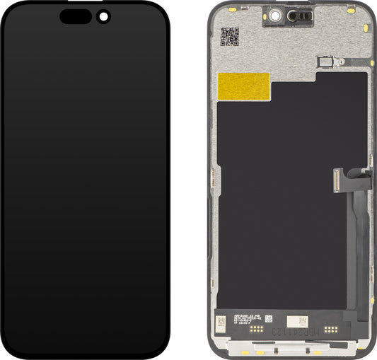 JK Touchscreen Display til Apple iPhone 15 Pro Max, med ramme, In-Cell LCD-version, sort