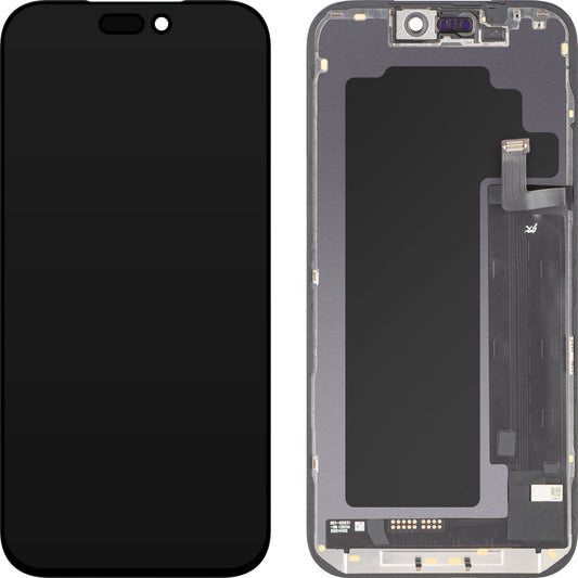 JK Touchscreen-display til Apple iPhone 17 Pro Max, med ramme, LCD In-Cell IC flytbar version, sort