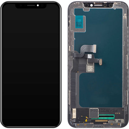 JK Touchscreen Display til Apple iPhone X, med ramme, In-Cell LCD-version, sort