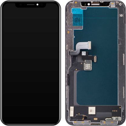 Touchscreen Display JK til Apple iPhone XS, med ramme, In-Cell LCD-version, sort