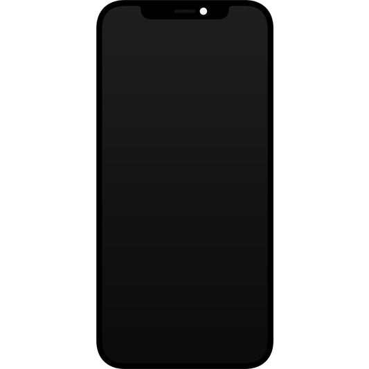 JK Touchscreen Display til Apple iPhone 12 / 12 Pro, med ramme, OLED IC Flytbar version, Sort
