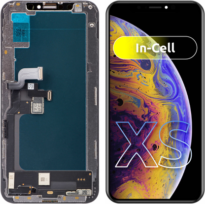 Touchscreen Display JK til Apple iPhone XS, med ramme, In-Cell LCD-version, sort