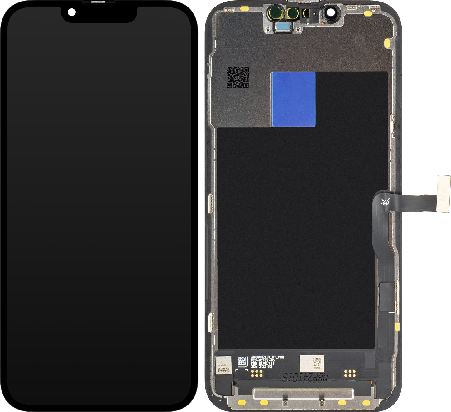 JK Touchscreen Display for Apple iPhone 13 Pro, with Frame, LCD In-Cell IC Movable Version, Black