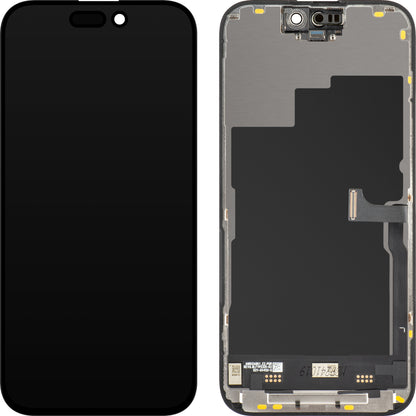 Display med Touchscreen JK til Apple iPhone 15 Pro, med Ramme, LCD In-Cell IC Movable Version, Sort