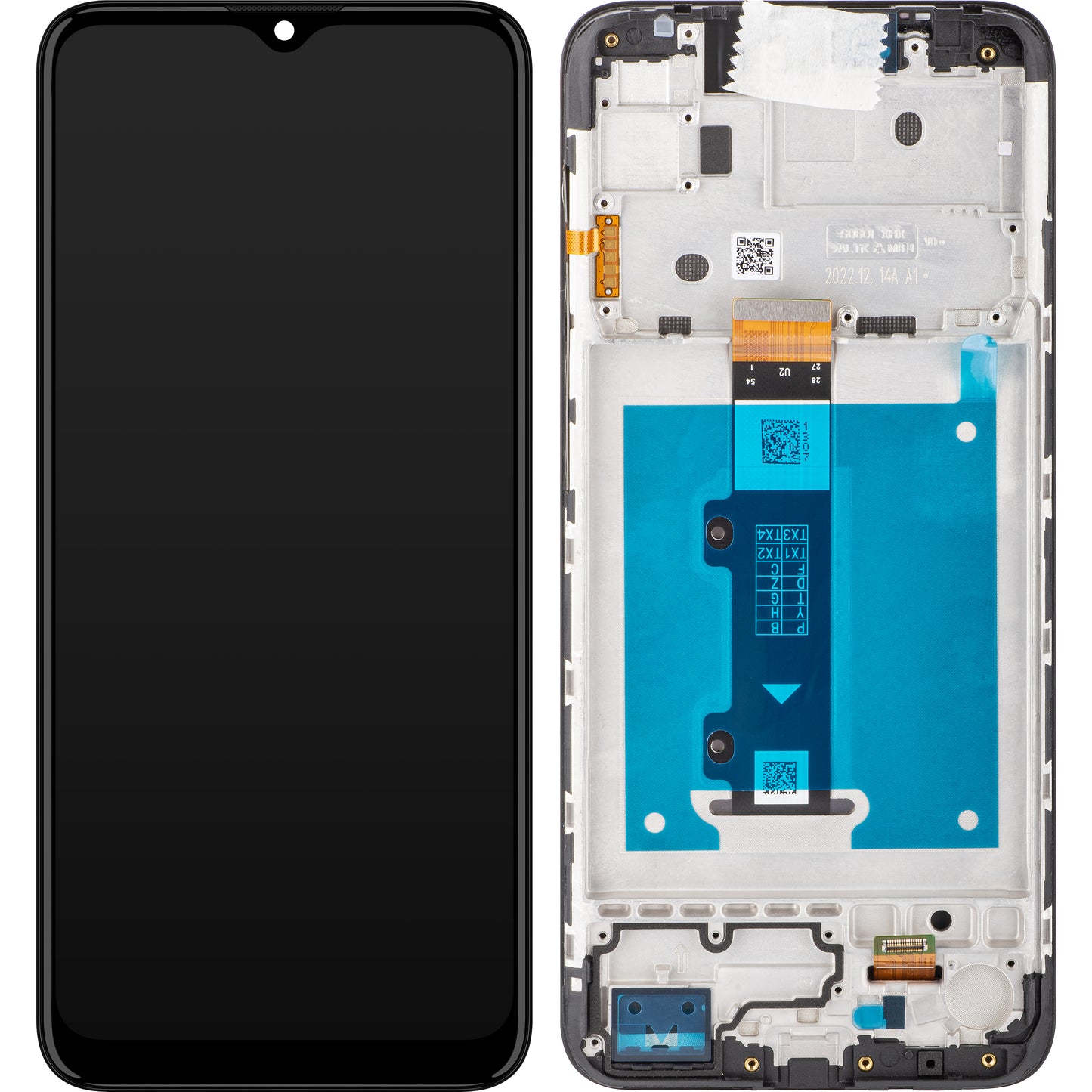 Motorola Moto Moto E20 Touchscreen Display med ramme, Sort, Service Pack 5D68C19457