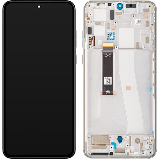 Motorola Edge 30 Neo Touchscreen Display, med ramme, Silver (Ice Palace), Service Pack 5D68C21404