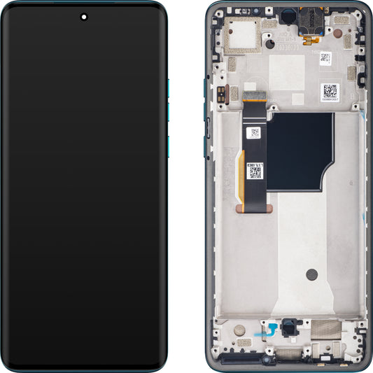 Berøringsskærm Motorola Edge 40 Neo, med ramme, L3-version, blå (Caneel Bay), Service Pack 5D68C23160