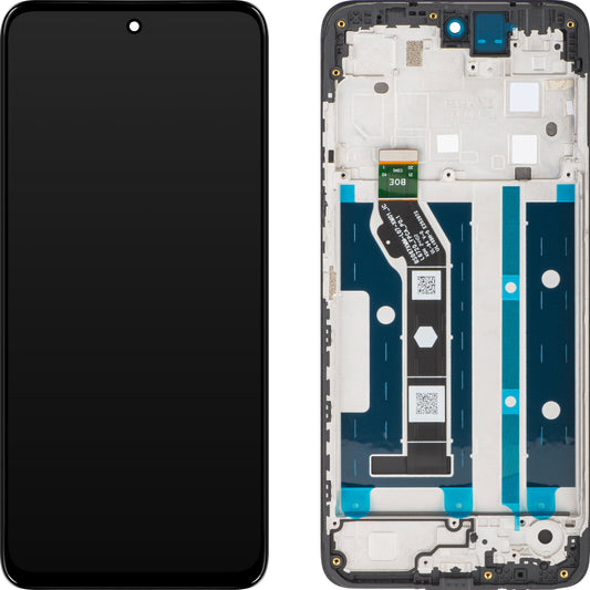 Touchscreen Display Motorola Moto G15 / Moto G15 Power, med ramme, sort, Service Pack 5D68C29273 