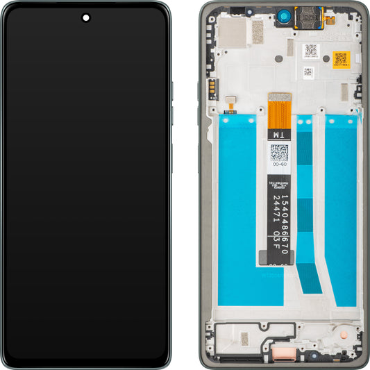 Motorola Moto Moto G75 berøringsskærm med ramme, himmelgrå, servicepakke 5D68C29068 