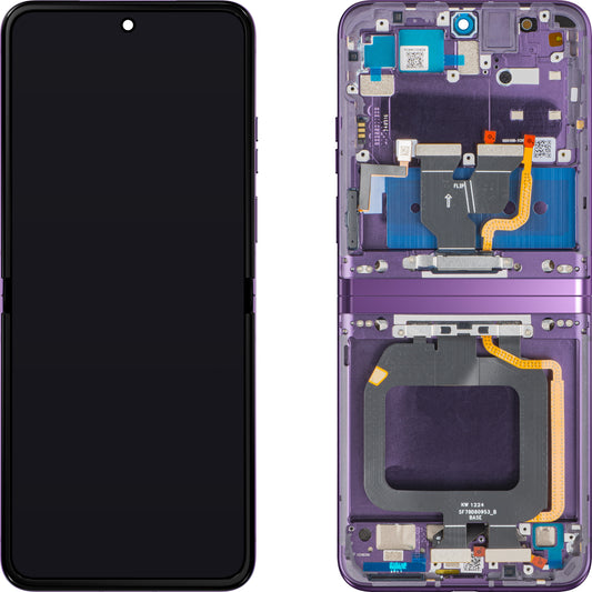 Motorola Razr 40 Display with Touchscreen, with Frame, Under Inner, Purple (Grape Compote), Service Pack 5D68C22836