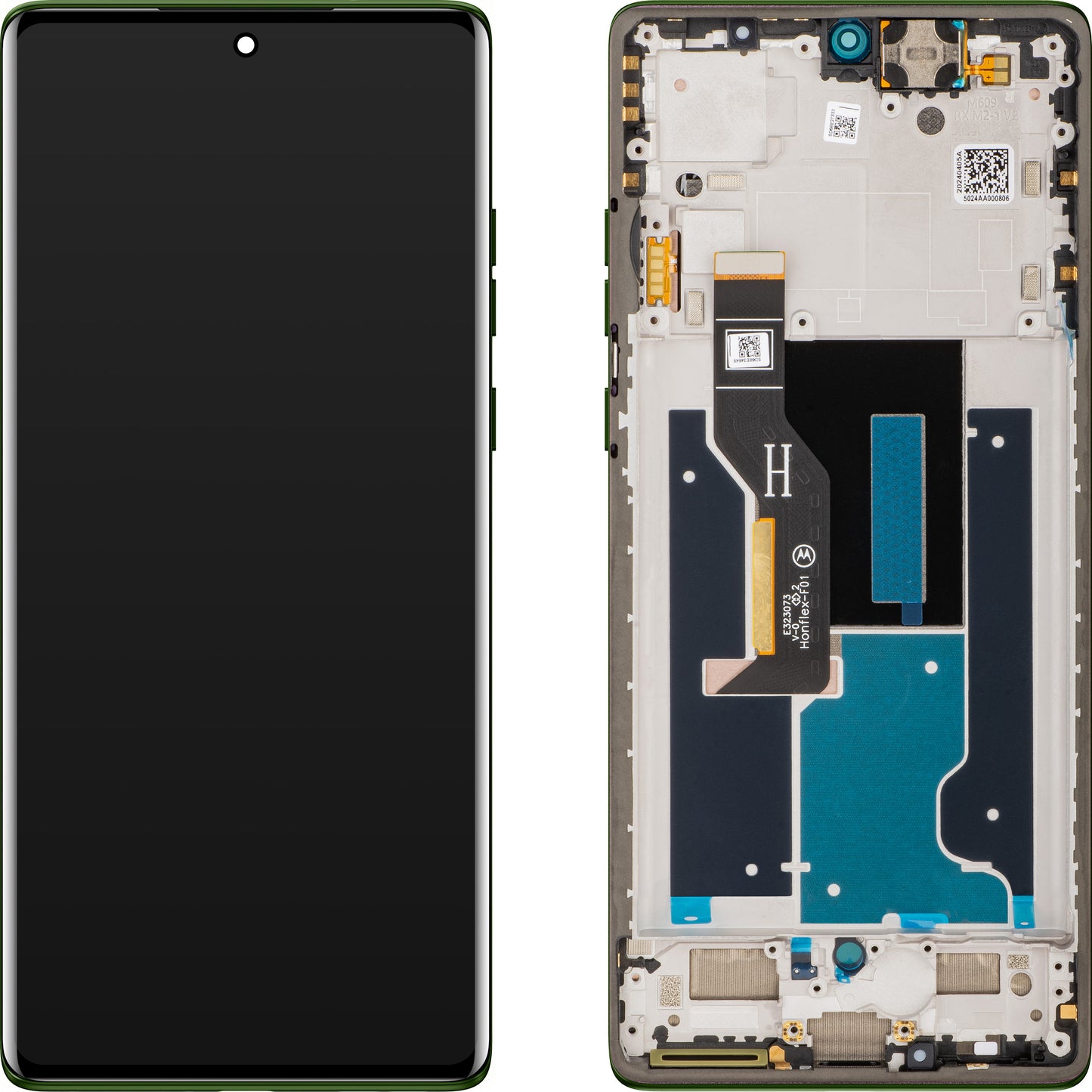 Display med Touchscreen Motorola Edge 50 Fusion, med Ramme, Grøn (Forest Green), Service Pack 5D68C25167