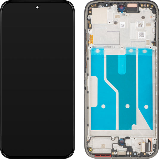 Touchscreen-display til Motorola Moto G87, med ramme, sort, Service Pack 5D68C32731