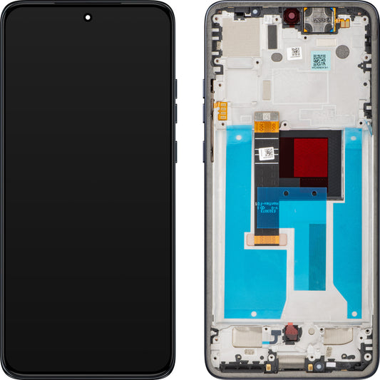 Touchscreen-display til Motorola Edge 50 Neo, med ramme, grå (Grisaille), genforseglet 5D68C28683