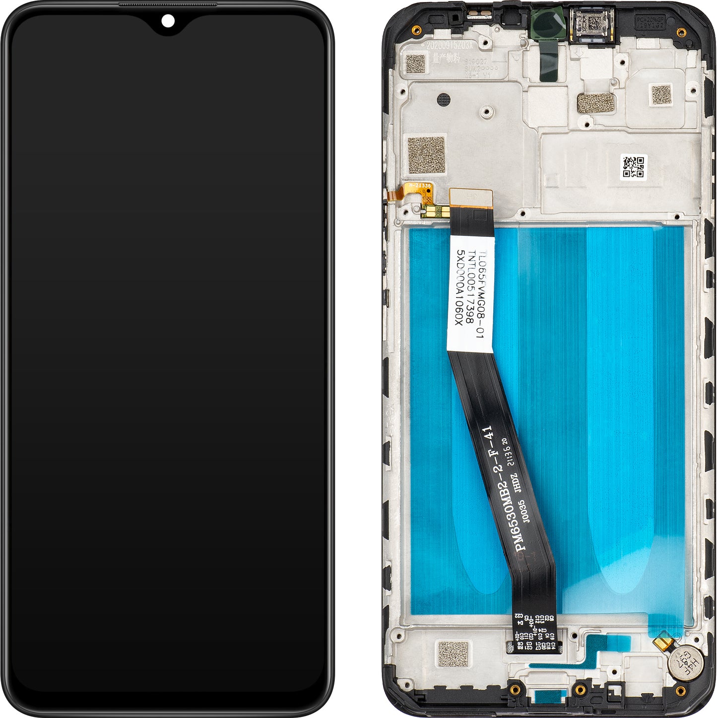 MP Touchscreen Display kompatibel med Xiaomi Redmi 9, med ramme, sort 