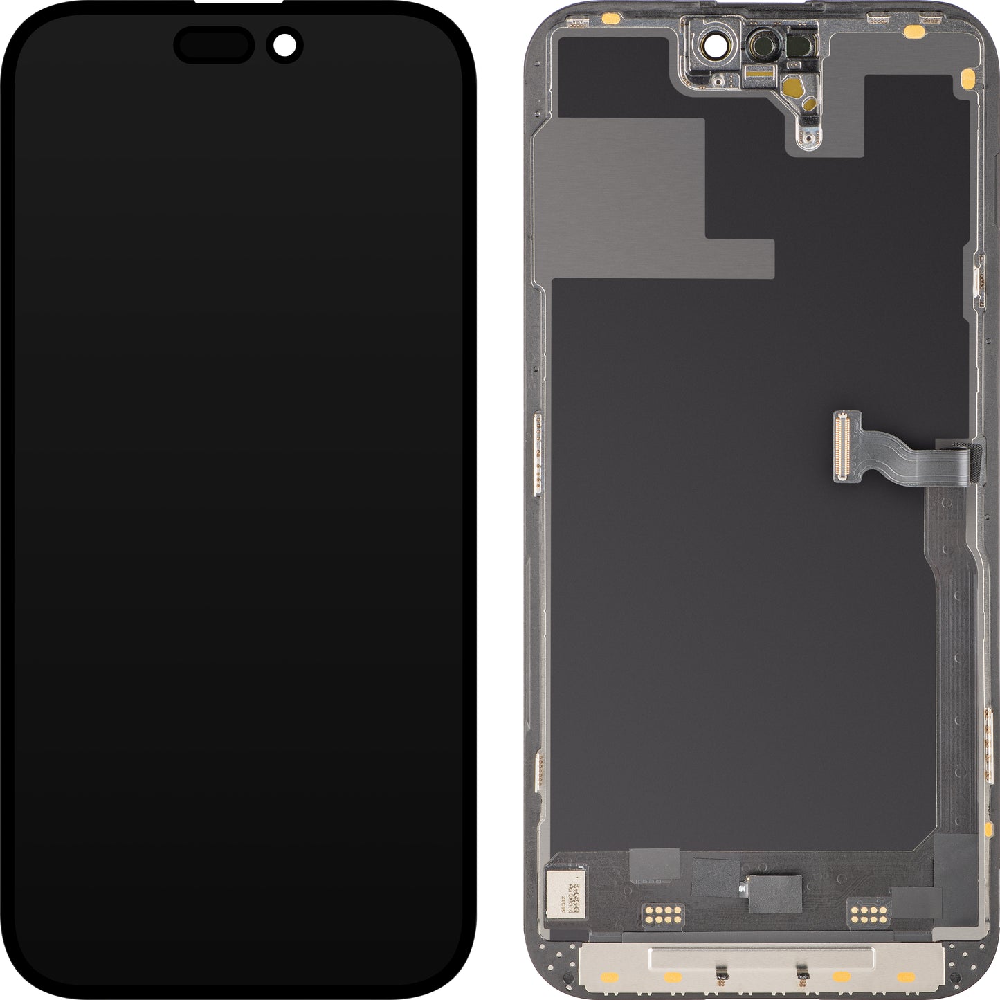 Display med MP touchscreen kompatibel med Apple iPhone 14 Pro Max, med ramme, Soft OLED 120Hz FHD Diagnostic version, Sort