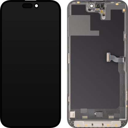 Display med MP touchscreen kompatibel med Apple iPhone 14 Pro Max, med ramme, Soft OLED 120Hz FHD Diagnostic version, Sort