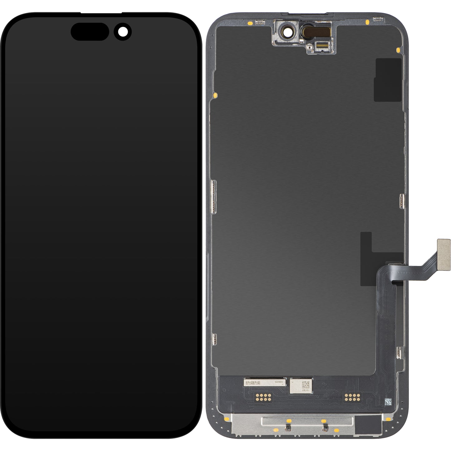 Display med MP touchscreen kompatibel med Apple iPhone 15 Plus, med ramme, Soft OLED FHD IC Movable version, Sort
