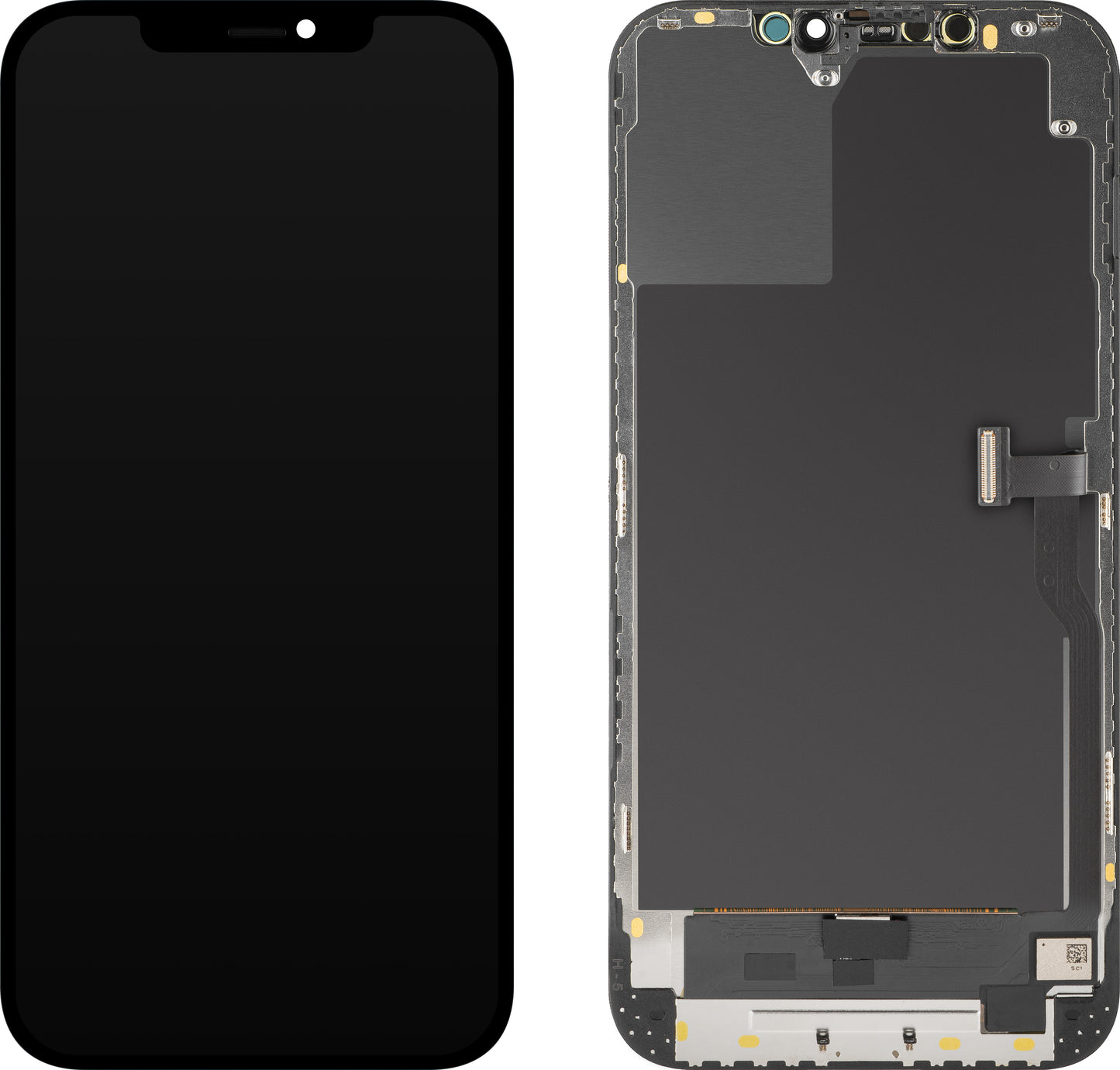 Display med MP touchscreen kompatibel med Apple iPhone 12 Pro Max, med ramme, OLED Diagnostic version, Sort