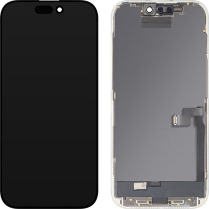 Display med MP touchscreen kompatibel med Apple iPhone 16 Pro, med ramme, OLED FHD IC Movable version, Sort