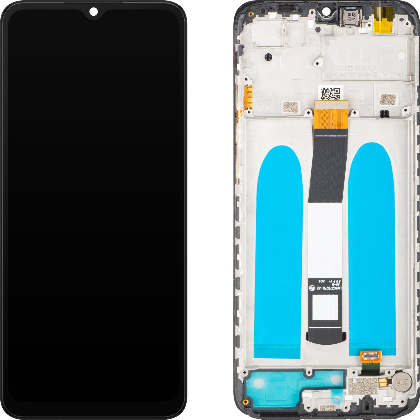 Display med Touchscreen MP kompatibel med Xiaomi Poco C40 / Redmi 10 Power / 10C, med Ramme, Sort