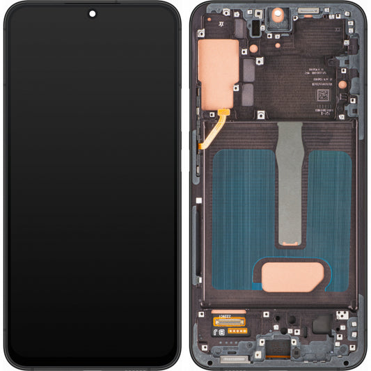 Display med Touchscreen MP kompatibel med Samsung Galaxy S22+ 5G S906, med Ramme, Sort