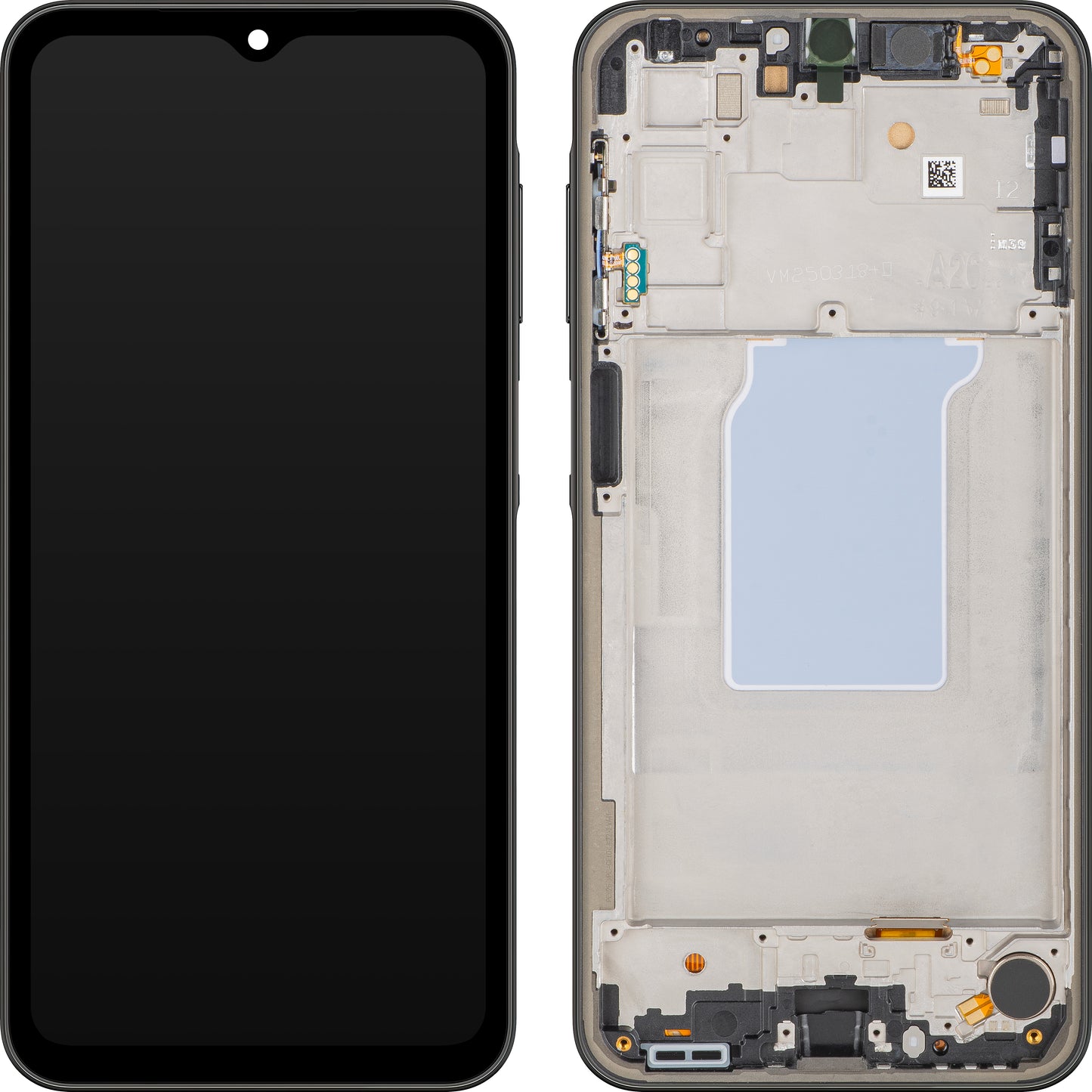 Display med Touchscreen MP kompatibel med Samsung Galaxy A26 A266, med Ramme, Sort