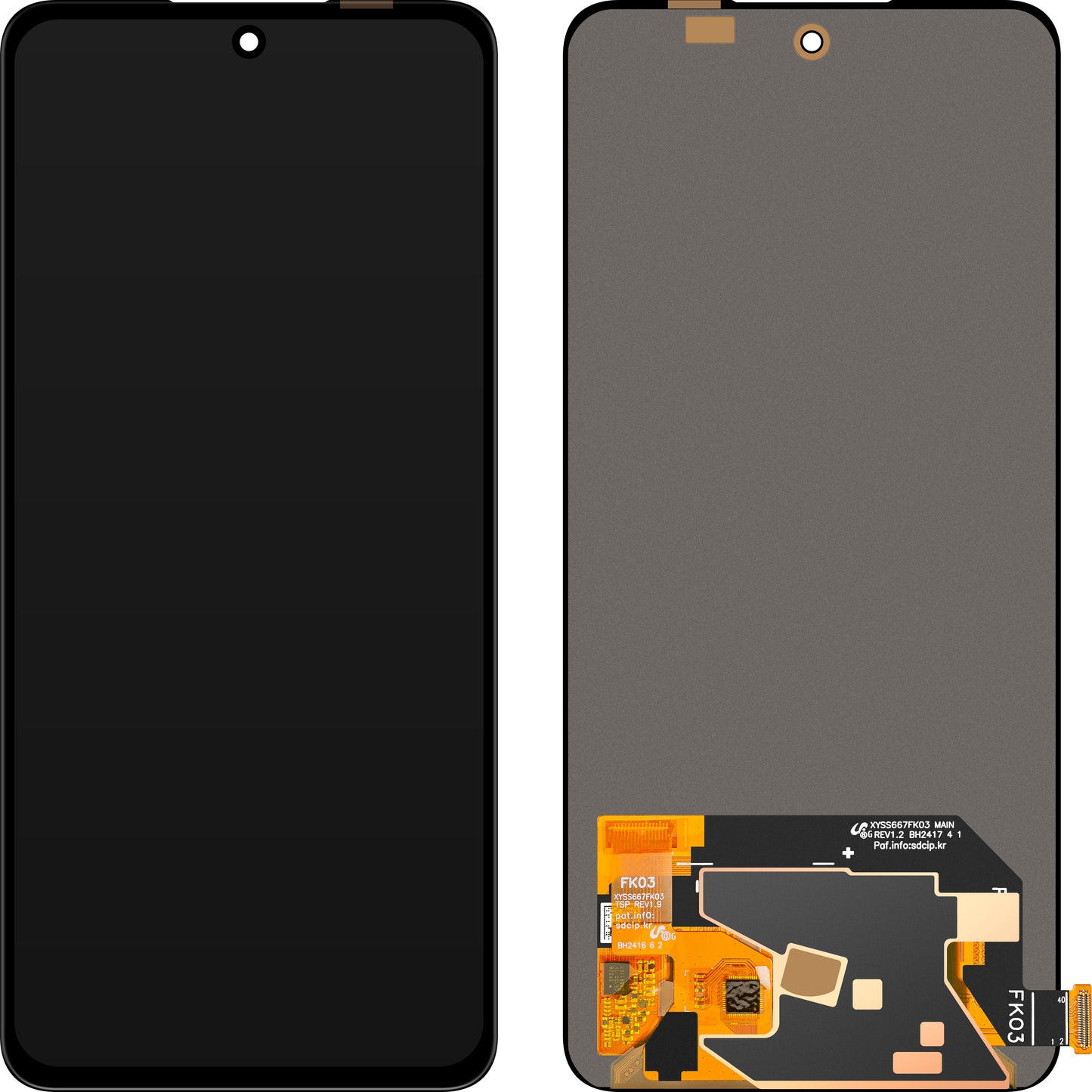 MP Touchscreen Display compatible with Oppo F27 / K12x / K13 / Reno12 F / Reno12 F 4G / Reno13 F / Reno13 F 4G, OLED Version