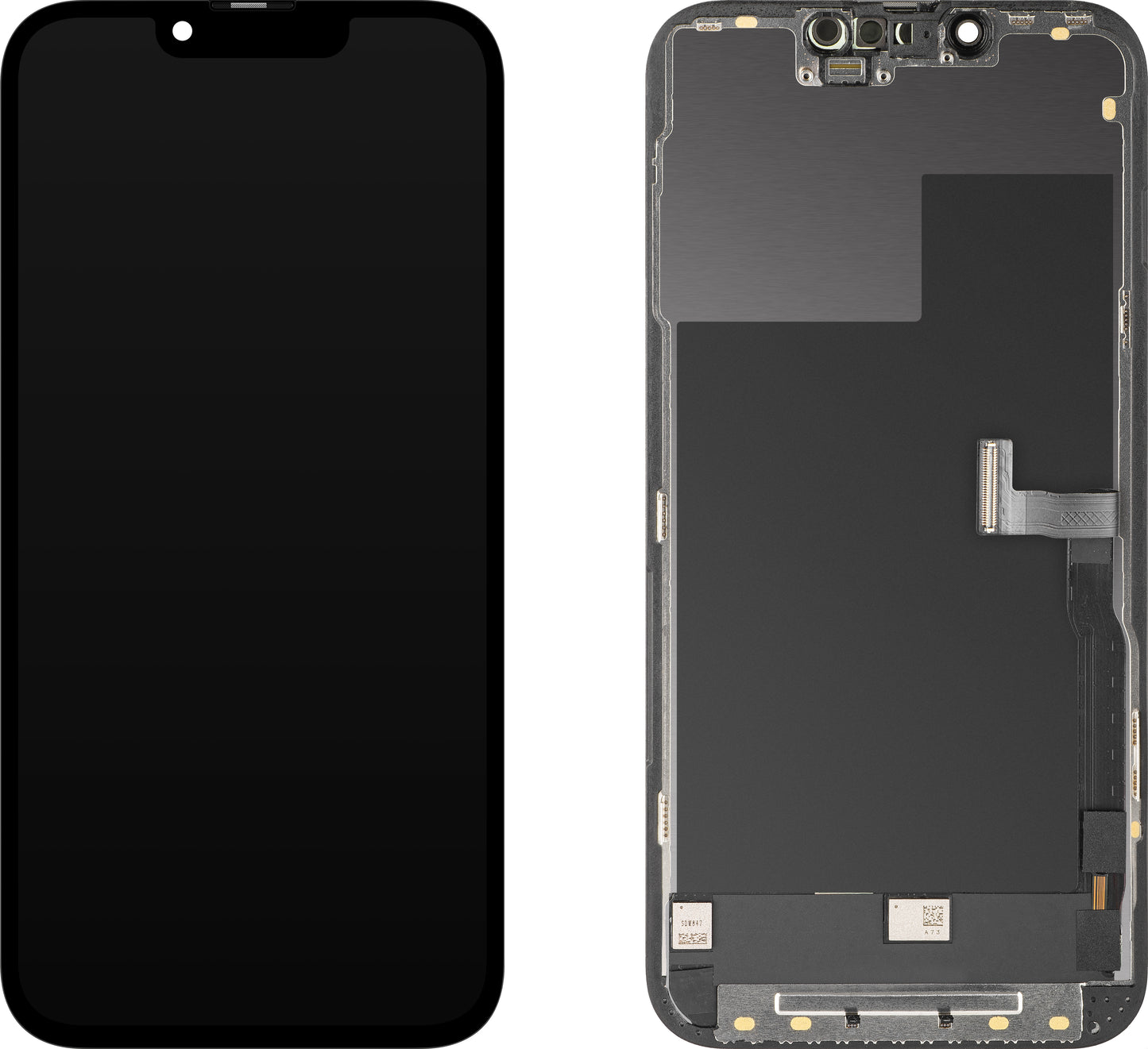 Display med MP touchscreen kompatibel med Apple iPhone 13 Pro, med ramme, OLED FHD Diagnostic version, Sort