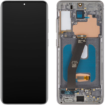 MP Touchscreen-display kompatibelt med Samsung Galaxy S20 5G G981 / S20 G980, med ramme, OLED-version, sort
