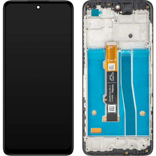 MP Touchscreen-display kompatibelt med Motorola Moto G42, med ramme, sort