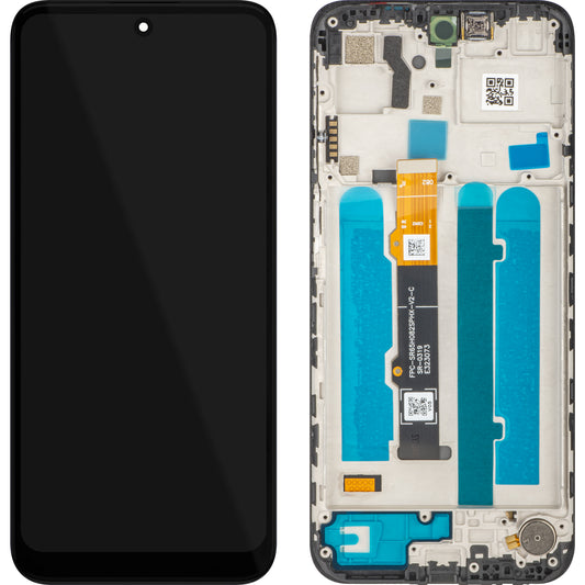 MP Touchscreen-display kompatibelt med Motorola Moto G41, med ramme, sort