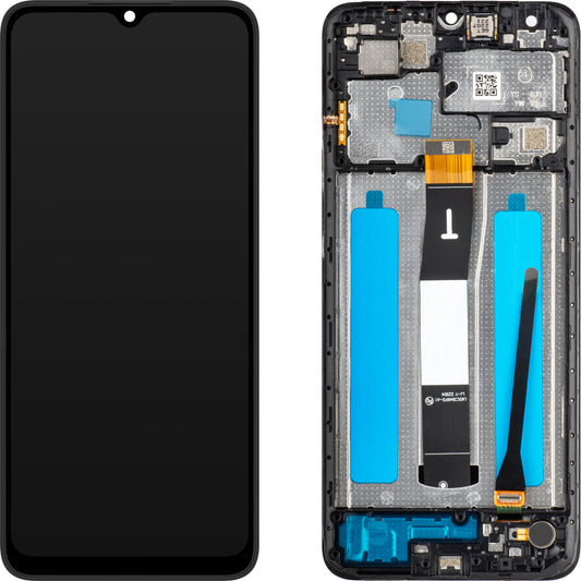 MP Touchscreen-display kompatibelt med Xiaomi Redmi 12C, med ramme, sort, swap
