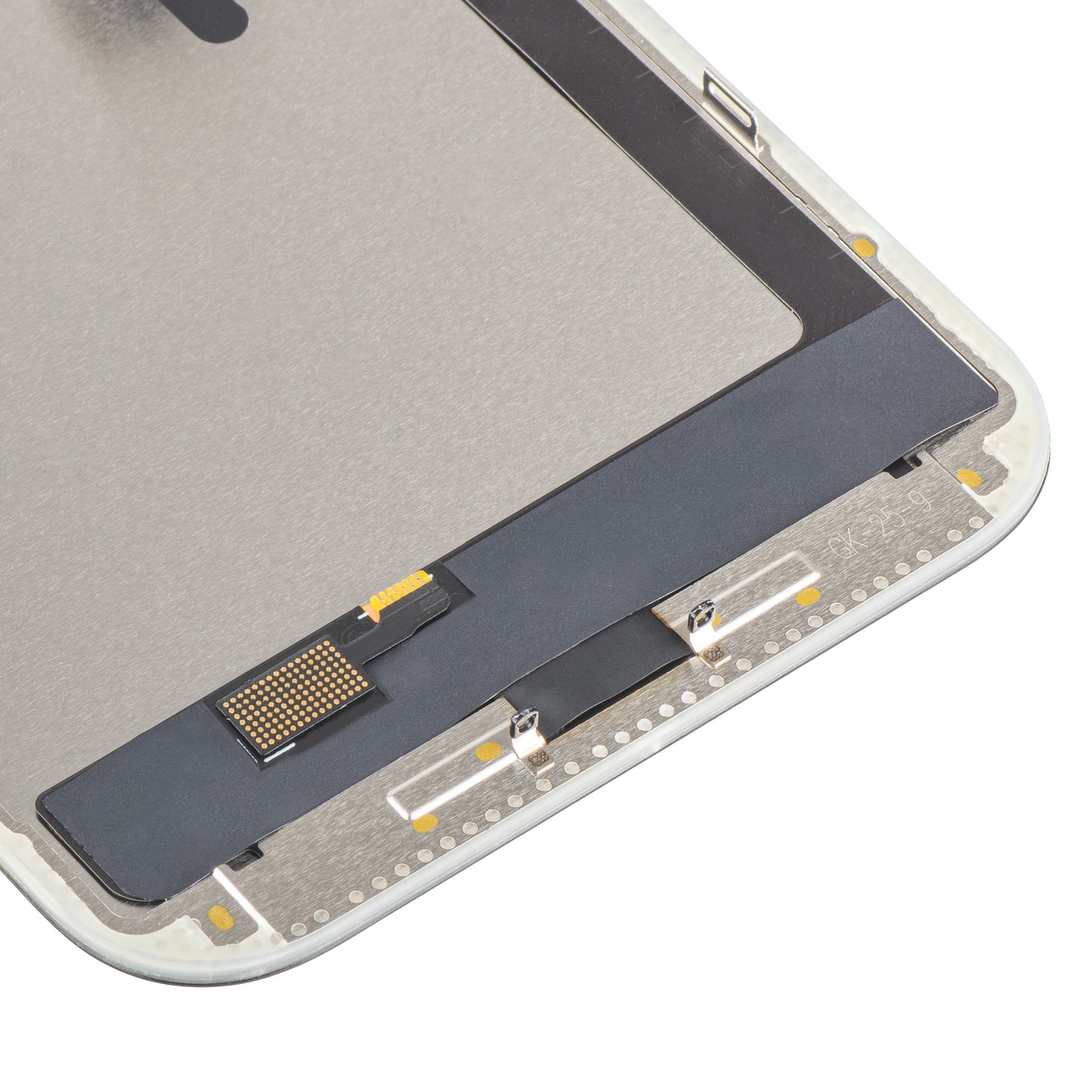 MP Touchscreen-display kompatibelt med Apple iPhone 16 Pro Max, med ramme, OLED FHD IC flytbar version, sort, swap
